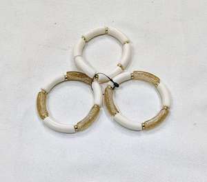 Unisex Black Glitter Resin <b>Bracelets</b> with Classic Lock Pattern Stretchable Beaded <b>Bracelets</b> for Anniversary Party Wedding Gifts - Product Image 3