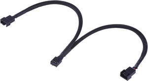 블랙 슬리브 꼰 팬 분배기 케이블 Y 분배기 컴퓨터 PC 팬 용 1 ~ 2 변환기 전자 전원 케이블 - Product Image 3