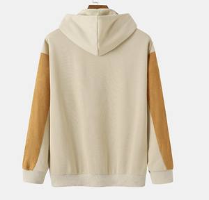 Venta al por mayor de cuello alto 100% algodón Sudadera con capucha OEM personalizado GSM liso en blanco hombres sudaderas con capucha de alta calidad sudadera - Product Image 2