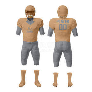 Uniformes de Fútbol Americano Personalizados Más Vendidos, Conjuntos Impresos Transpirables de Manga Corta, 100% Poliéster de Secado Rápido - Product Image 5