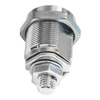 Serrure cylindrique haute sécurité pour distributeurs automatiques, clé à fossettes, 2 clés, finition chromée, alliage de zinc, laiton, ANSI Grade 3, entraxe 20,5 mm, ABA