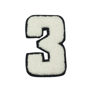 OEM Custom Selling Embroidered Chenille Patches 3D Iron-On Letters Logo for Hat Versity Jacket Denim <b>Jeans</b> Decoration PU Fabric - Product Image 2