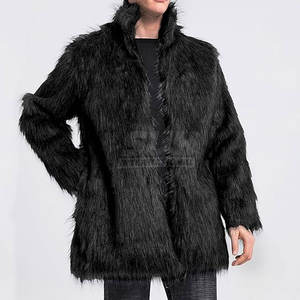 Chaqueta con Capucha de Piel Sintética para Hombre, Material de Lana y Poliéster, Invierno, Ecológica, Transpirable, Servicio OEM, Personalizable, Alta Calidad - Product Image 3