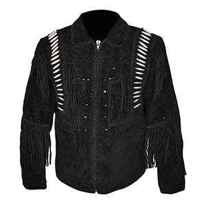 Veste en cuir à franges à prix de gros, franges découpées à la main, cuir véritable fonctionnel, vestes à franges pour femmes - Product Image 3