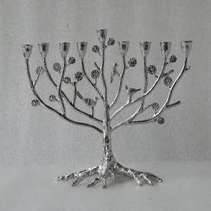เชิงเทียนเมโนราห์ทำมือ ใบอะลูมิเนียม สำหรับวางบนโต๊ะ ตกแต่งบ้าน งานปาร์ตี้คริสต์มาส โรงแรม และบ้าน - Product Image 4