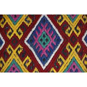 Alfombra de 1.5x2.6 pies, Alfombra Turca Vintage, Alfombra de Lana Roja y Azul Estilo Suroeste - Product Image 5