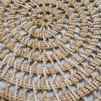 Napperons ronds en rotin tissé à la main de haute qualité, décorations de Table et accessoires de décoration de Table de mariage, usine du Vietnam