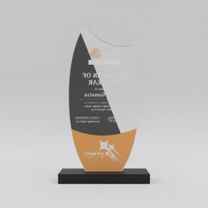 Trofeo Acrílico Wave Crest - Premio Elegante y Duradero con Acabado de Cristal para Reconocimiento Corporativo, Deportivo y Académico, Mukesh Enterprise - Product Image 2