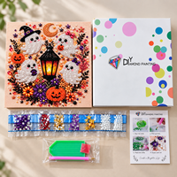 Kit de Peinture Diamant Moderne Minimaliste DIY pour Noël, sur Toile, Sans Cadre, avec Perles, Motif Père Noël