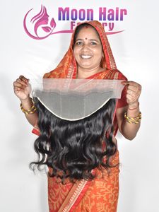 Extensiones de Cabello Natural de un Solo Donante, Color Negro, de Alta Calidad, con Ondas Suaves, por Exportación, Directamente del Fabricante Indio - Product Image 5