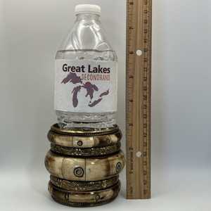 Brazalete ancho de diseñador floral de latón puro 100% hecho a mano, brazalete ajustable, Regalo para mamá - Product Image 2