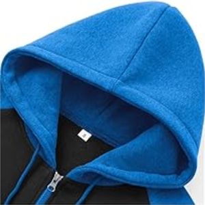 Logo personnalisé hommes haute qualité fermeture éclair sweats à capuche avec poches ensemble pantalon de gym pulls décontractés imprimé tricoté Jogging survêtement - Product Image 3