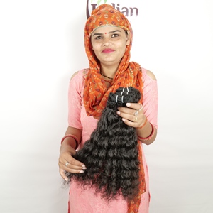 Cuticle Aligned Natural Wholesale Bundles Raw Hair <b>Curly</b> Virgin Black Women Indian Temple Single Donor Human Hair <b>Extensions</b> - Product Image 3