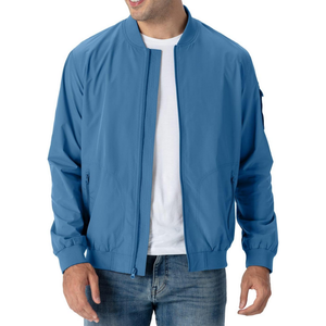 Chaquetas de bombardero duraderas de alta calidad para hombres clásicos, chaqueta de bombardero con cremallera ligera bordada con diseño personalizado - Product Image 5