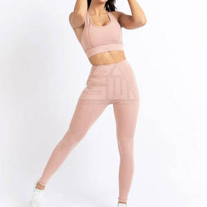 Conjunto de Yoga Reversible de Tallas Grandes para Mujer, Ligero, Transpirable, Ecológico, con Logotipo Frontal, Ropa Deportiva de Alta Calidad en Stock - Product Image 1