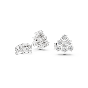 Joyería fina Big Luxury Cluster Flower Hip Hop 925 Sterling Silver Moissanite Stud Pendientes - Product Image 5