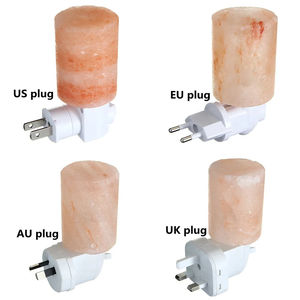 Lámpara de sal LED de cristal Natural del Himalaya, luz nocturna de concha marina tallada a mano con estilo de cuenco de enchufe para decoración del hogar, purificador de aire - Product Image 4