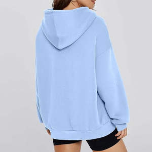 Sudadera con Capucha Extra Grande y Hombros Caídos para Mujer, Precio al por Mayor, Sudadera con Capucha de Alta Calidad Hecha a Medida, Sudadera de Invierno - Product Image 3