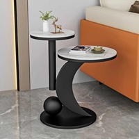 Table basse moderne de haute qualité, table d'appoint luxueuse, cadre en fer, plateau en marbre, meubles de salon écologiques pour un nouveau cadeau de maison