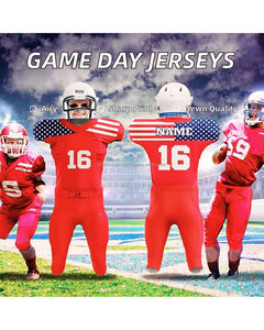 Maillots de sport de football américain respirants et anti-humidité à imprimé numérique, 100 % polyester, unisexes, personnalisables, prêts à l'emploi - Product Image 3