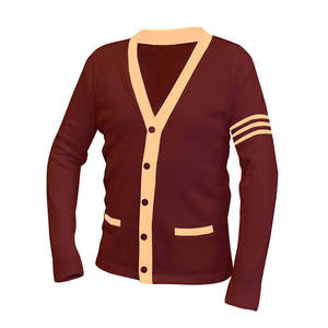 Pulls pour femmes à rayures universitaires personnalisés AKA, cardigan en tricot pour sororité et fraternité, col en V, couleurs unies, logo grec, décontracté d'hiver - Product Image 2