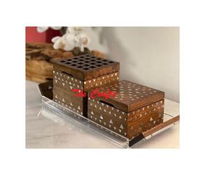 Brûleur à Bakhoor en acier inoxydable au design avantageux, couleur argent et or, qualité supérieure. - Product Image 5