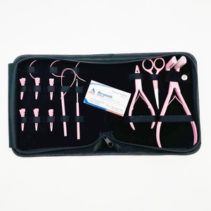 Kit pinze pinze per capelli con punta Nano in acciaio inossidabile tinte a doppia trama pinze a forbice che tirano macchina diritta - Product Image 4