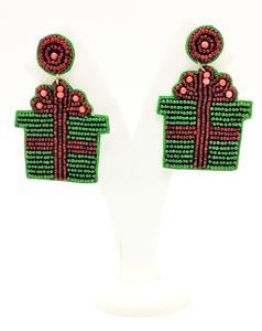 Últimos nuevos dibujos animados de Navidad Santa Claus campana copo de nieve colgante pendientes chapado en oro aleación goteo aceite pendientes perla temporada de vacaciones - Product Image 3