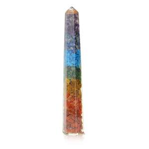 Torre de Chakra de orgón de alta calidad con símbolo de Reiki, artesanía de piedra semipreciosa de New Star Agate - Product Image 3