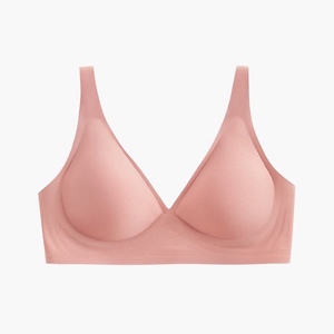 Seamless Breathable Knitted Jelly Underwear for Women Deep V-neck Thin Style Soft Support Comfortable Embroidery One-piece