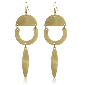 โบราณที่เรียบง่ายทองเหลืองต่างหูพรรคใช้เครื่องประดับสำหรับงานฝีมือขายส่งราคาที่ดีที่สุดผู้หญิงต่างหูปรับแต่งขนาด - Product Image 3