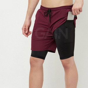 Comfortable Solid <b>Mid</b> Waist Breathable Quick Dry Fitness Wear Custom Logo Men Casual Shorts - Product Image 3