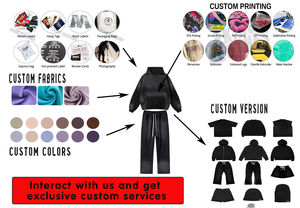 Glory personnalisé poids lourd en détresse Streetwear coton recadrée lavage à l'acide surdimensionné strass sweat à capuche zippé Style Hip Hop - Product Image 6