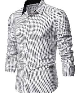 เสื้อเชิ๊ตลายสก็อตของผู้ชายเสื้อเชิ๊ตลำลองของผู้ชายทรงสลิมดีไซน์แบบกำหนดเอง - Product Image 6