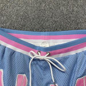 Pantalones cortos para correr de verano para hombre, pantalones cortos deportivos informales para correr, patrón de ondas, Color sólido, cordón suelto, seco, pantalones cortos deportivos para gimnasio - Product Image 4