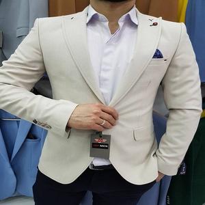 Estilo moderno Hombres Blazer Slim Fit Chaqueta casual Diseño de un solo botón - Product Image 4