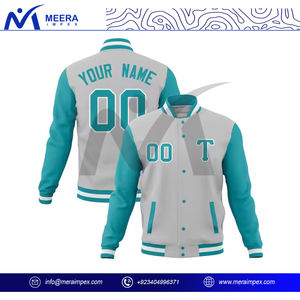 Veste de baseball d'hiver OEM ODM pour hommes Logo personnalisé 100% toile de laine coupe ample respirante veste universitaire décontractée dernière conception - Product Image 2