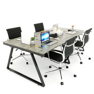Escritorio Modular de 4 Piezas Trapeze II Concept de Diseño Contemporáneo, Muebles de Oficina de Madera Melamínica 240x120 HBTH014, Requiere Ensamblaje - Product Image 6
