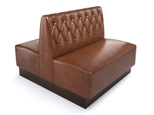 Thương mại đôi gian hàng chỗ ngồi với tufted trở lại, PU da nhà hàng đồ nội thất băng ghế dự bị trong màu đen cho ăn uống, <span class=keywords><strong>bar</strong></span> & khách sạn - Product Image 5