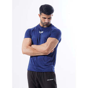Camiseta Deportiva Hustlers Only para Hombre, Azul, de Secado Rápido, Corte Ajustado, Manga Corta, Cuello en V, 100% Poliéster, 300g, Jersey con Estampado por Transferencia de Calor - Product Image 3