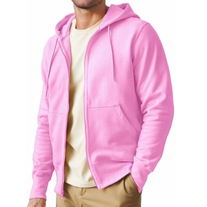 Meilleure vente Service OEM hommes 100% coton à manches longues épaule pente cou bande couleur unie confortable fermeture éclair à capuche Bangladesh - Product Image 1