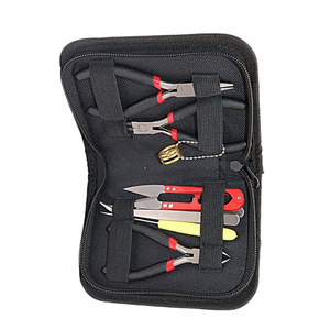 Kit de alicates de joyería antideslizantes con mango negro de acero al carbono profesional, herramientas de fijación de empalme multitipo para bricolaje - Product Image 3