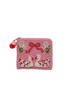 Magnifique pochette à monnaie décorative perlée pour femmes, avec broderie artisanale traditionnelle et artisanat de qualité supérieure - Product Image 1