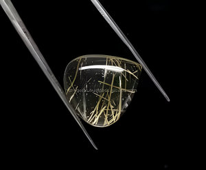 Cabochon en rutile doré naturel-Pierres précieuses en rutile doré poli lisse-Pierre en vrac de haute qualité pour la fabrication de bijoux fins - Product Image 2