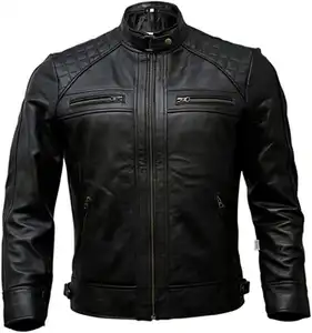 Best price best design Custom Biker Real Leather Jacket Men