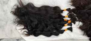 Extensions de cheveux vierges indiennes de qualité supérieure, cheveux vierges non traités, noirs naturels, tresses lâches, vague profonde, double trame - Product Image 6