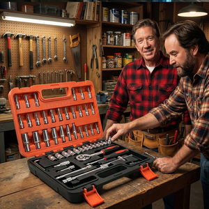 Kit di Attrezzi Elettrici per Casa da 53 Pezzi con Valigetta, Include Chiave Elettrica e Martello, Alimentazione Manuale, Confezione Personalizzabile OEM - Product Image 4