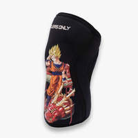Offre Spéciale Haltérophilie Genou Manches Gym Anime Imprimé Genou Protéger Manches Deadlift Powerlifting Néoprène Genouillères