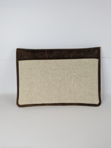 Vintage affaires cuir hommes manches ordinateur portable hommes femmes 15.6 pouces ordinateur portable affaires solide décontracté manches pour femme fille - Product Image 2