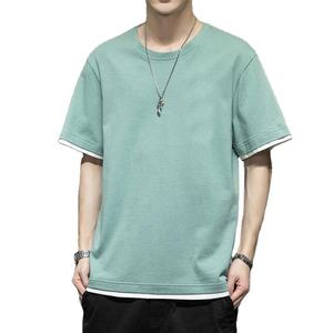 Camiseta de Manga Corta para Hombre, Primavera-Verano, Poliéster y Algodón, Bordada, Transpirable, Holgada, Talla Grande, Estilo Casual - Product Image 4